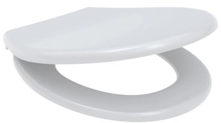 WISA (eine Marke von Fluidmaster) Libra Universal-Toilettensitz, bodenmontiertes WC und wandhängendes WC, kratz- und verschleißfest, Duroplast