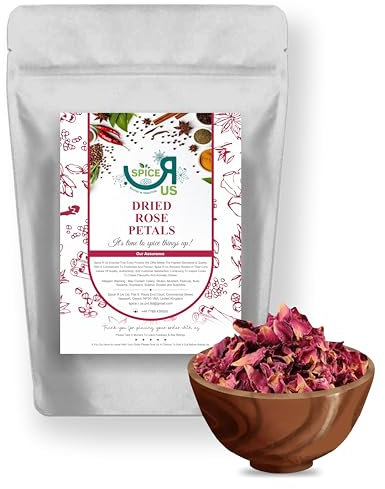 Rose Petals Dried | Edible for Wedding Confetti, Celebrations Premium Quality 50g-1900g (red dried rose petals, 50g)
