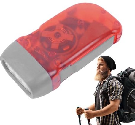 kinrguiyuez 3 LED -Hand Pressende Taschenlampe Hand Kurbel Taschenlampe, wasserdichte Handkurbel -Fackel, tragbares Blitzlicht für Nachtspaziergang, Fahrt und Hausstromausfall