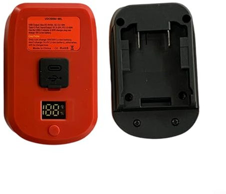 HavenDomicile Battery Charger Adapter For Bosch For Dewalt 18V/20V Power Tool Dual USB Port Fast Charging Compatible With DCB200 DCB180 BAT622 BAT609(for 48-11-1862)