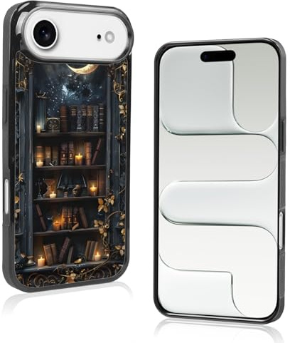 Odhtst Aesthetic Star Bookshelf Book Collage Phone Case Compatible with iPhone Air Case 6.5 Inch, TPU Shockproof Protection Vintage Goth Bookcase Bookish Gifts Phone Case for Girls Women Cover
