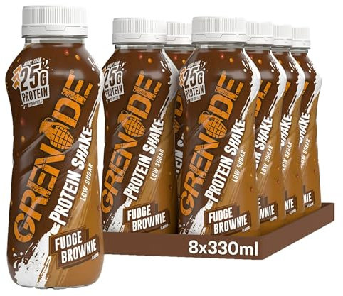 Grenade High Protein Shake, 8 x 330 ml - Fudge Brownie