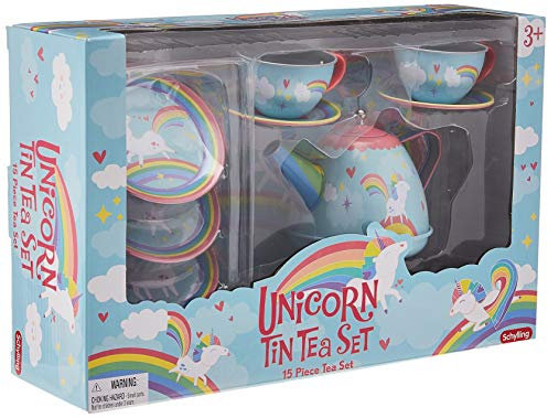 Schylling Conjuntos de té de estaño Unicornio