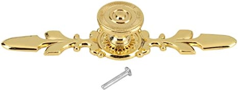 Fdit Vintage Style Pull Griff Tür Knauf Backplate für Home Möbel Schrank Schublade Kommode Schrank Kleiderschrank Schrank mit Schraube Goldfarben