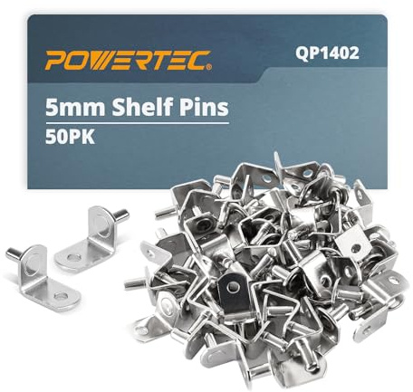 POWERTEC QP1402 5 mm L-förmige Halterung mit Loch 5 mm mit Befestigung Nickel 50
