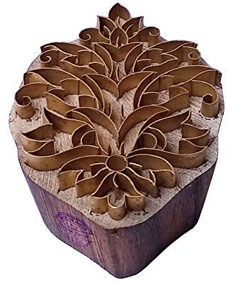 Royal Kraft Orientalisch Drucken Stempel Messing Blumen Designs Hölz Keramik Blöcke