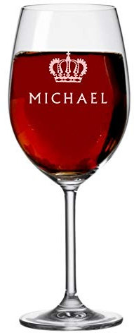 XXL Leonardo Weinglas -Krone + WUNSCHNAME- personalisiert mit Namen – Geburtstagsgeschenk für Männer – Geschenkidee zu Weihnachten & Vatertag