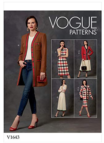 Vogue Sewing Pattern 1643 (A) - Misses Jacket Dress & Skirt 6-14 V1643A5 6-14
