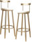 Tabourets de Bar à Hauteur de comptoir avec Dossier Tabouret Haut Coussin en Velours en métal doré Cuisine Petit-déjeuner Chaise Repose-Pieds pour Bistro Pub Chaise Salle à Manger Café