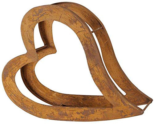 etc-shop Regal Kamin Feuer Brenn Holz Lager Aufbewahrung Ständer Herz Design Rost Optik Innen Außen Deko, Auswahl:Design 1