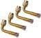 QitinDasen 4Pcs Universal 90 Degree Tire Stem Extender, Brass, Golden, Schrader Valve Adapter, Car Truck Motorcycle Bike Scooter