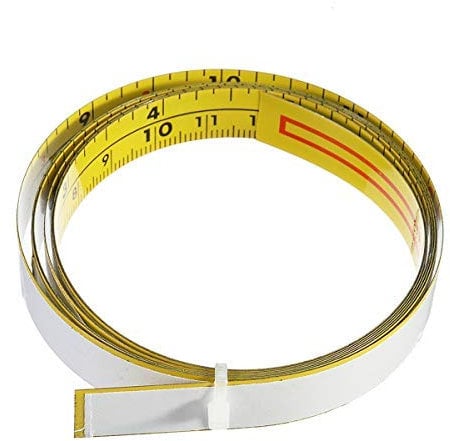 belupai Cinta métrica autoadhesiva 3M para sierra de ingletar de acero para router T-Track de mesa, herramienta de carpintería