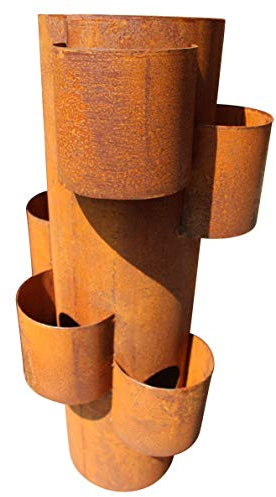 Bornhöft Espiral de hierbas aromáticas en espiral, 68 cm de altura, metal en espiral, decoración de jardín, pirámide de de flores (óxido)