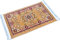 Orientteppich mit Fransen traditionelles orientalisches Muster gewebt beige
