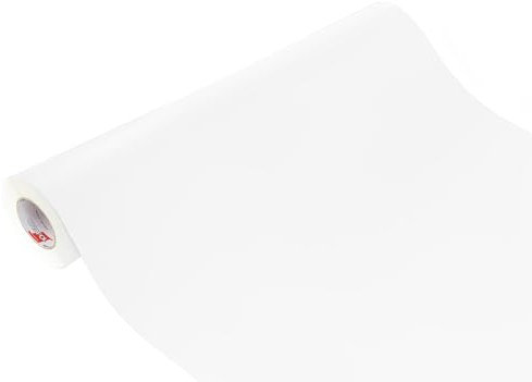 DecoMeister Möbelfolie selbstklebend 100x100 cm | Einfarbig Klebefolie für Möbel | Klebefolie Möbel - einfache Anwendung, ideal für die Renovierung von Küche oder Bad | Möbelfolie | Weiß Matt