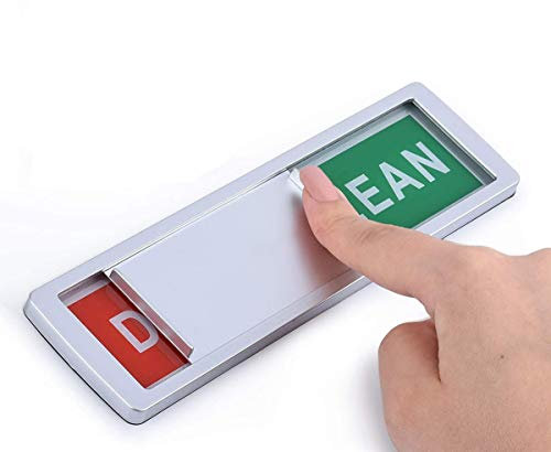 Dishwasher Clean Dirty Indicator, Easy to Read & Slide, Can DIY Sign (Silver DIRTY/CLEAN)