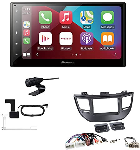 Pioneer SPH-DA160DAB 2-DIN Autoradio CarPlay Android Auto Bluetooth DAB USB passend für Hyundai Tucson ab 2015 schwarz