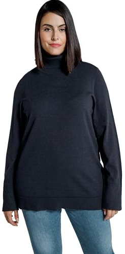 Ulla Popken Damen Pullover Marine 58+