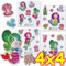 140 Sticker * MEERJUNGFRAU & NIXEN * als Mitgebsel, Geschenk oder zum Basteln | Seamaid Aufkleber zum Kindergeburtstag und Mottoparty | plus Stickerbuch