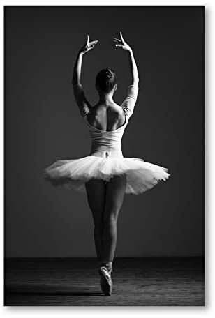 Postereck - 1219 - Ballerina, Tutu Ballett Schuhe Tanz Frau - Wandposter Fotoposter Bilder Wandbild Wandbilder - Leinwand - 60,0 cm x 40,0 cm