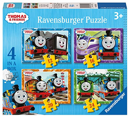 Ravensburger Thomas & Friends Jigsaw Puzzles for Kids Age 3 Years Up - 4 in a Box (12, 16, 20, 24 Pieces) - Educational Toys for Toddlers