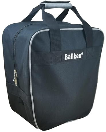 Walken Bowling-Tasche mit 1 Ball, für einen Bowlingball, ein Paar Bowlingschuhe bis zu 11 Herrenschuhe, schwarz