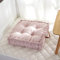 XRuixiEr Samt Bodenkissen Dickes Mit Griff,Quadrat Verdicken Sitzauflage Bodenkissen Dickes Tatami Meditation Bodenkissen Holländischer Samt Stuhlkissen Für Schlafzimmer-Rosa 16.5 x 16.5 x 3.9 Zoll