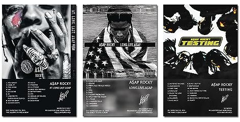 A$AP Rocky Poster Albumcover Limited Edition Poster (3er-Set) ungerahmt 20 x 30 cm Papierposter Schlafzimmer Dekor Büro Zimmer Dekor Geschenk