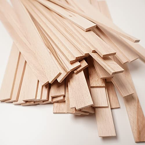 100x Bâtonnets mélangeurs | Lattes | Spatules en bois | Spatules de mélange de peinture | Bâton de mélange pour peinture/vernis/résine époxy | En hêtre | 258x16x3mm