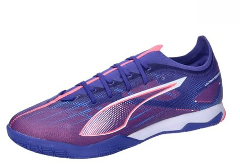 PUMA Unisex Adults Ultra 5 Match IT Soccer Shoe, Lapis Lazuli-PUMA White-Sunset Glow, 46.5 EU