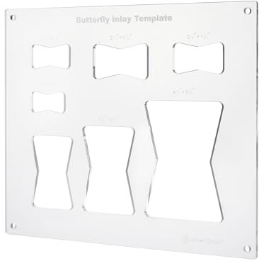 12 * 10 Zoll 7-in-1 Butterfly Inlay Vorlage, Router und dekorative Vorlagen für die Holzbearbeitung (Butterfly, Acryl)