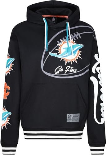 Recovered Hooded Sweatshirt - NFL - Miami Dolphins 'Go Fins' Black XXL