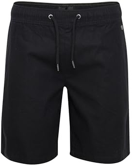 Blend BHShorts Herren Shorts aus Leinenmix Kurze Hose mit Kordelzug Eingrifftaschen Relaxed fit, Größe:L, Farbe:Black (194007)