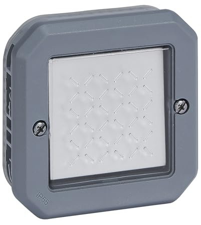 LEGRAND, Plexo New Feuchtraum-Aufputz-1-fach Wechselschalter, Einsatz, 16 Ampere, 250 Volt, IP55 - IK08, Farbe: Grau, 069523L