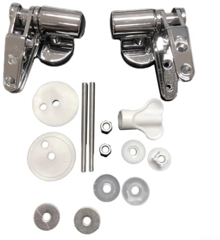 Chrom-Scharniere für WC-Basis, Absenkautomatik, kompatibel mit den meisten WC-Sitzen