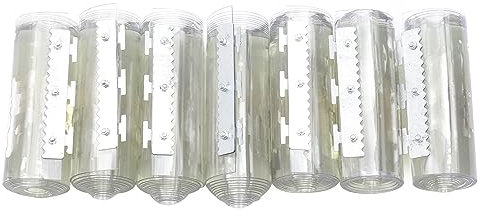 Türvorhang, PVC, transparent, 7 Stück, 2 m, PVC, Streifen, industriell, laminiert, Vorhänge, Bandvorhänge, Lamellenvorhänge, für Lager, Fabrik, Einkaufszentrum