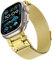 CHANCHY Cinturino in maglia milanese per Apple Watch 49 mm, 46 mm, 45 mm, 44 mm, 42 mm, in metallo magnetico adatto per Apple Watch Ultra 2/Ultra Serie 10, 9, 8, 7, 6, 5, 4, 3, 2, 1, oro