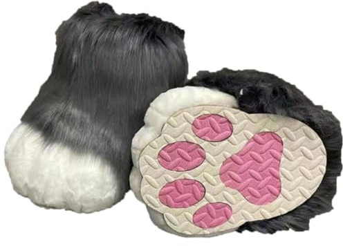 Pieci pelose di peli Paws, peluche pieghe di peli, zampe di pellicce per cosplay, festa in costume, attività di gioco di ruolo