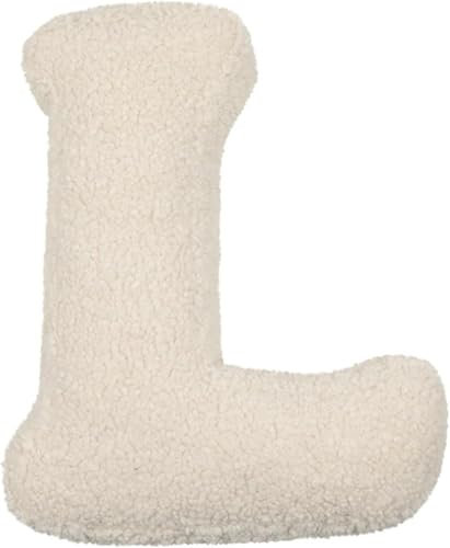 Fouriding Dekoratives Kissen mit englischen Alphabet-Buchstaben und arabischen Zahlen, Plüschkissen für Schlafzimmer, Sofa, Bett, Boden, Auto, Wohnzimmer (L)