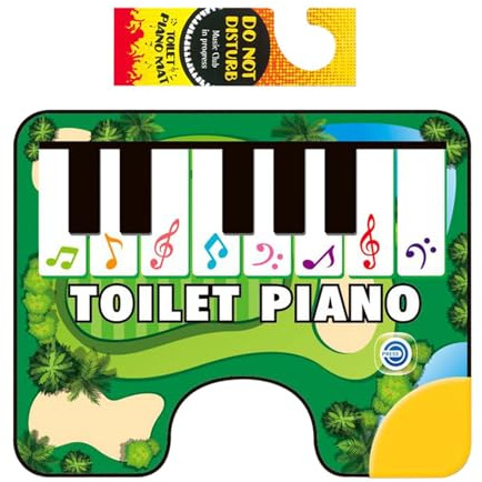 Yianyal Potty Piano Matt, Toilet Piano Musical Mat | Rutschfeste Matte mit Sound für Badezimmer – lustige Zehensteppmaschine mit Musik Toilet Potty Piano Mat mit automatischer Leistung