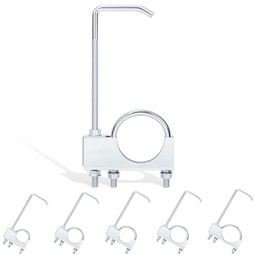 Glarks 1pcs 2-1/2 '' Verzinkte Universal Abgasklemme mit Hanger, verstellbare Schalldämpfer Rohrklemme mit Hanger, Lkw-Abgasrohr Hanger für Schalldämpfer Rohr Schwingungsdämpfung