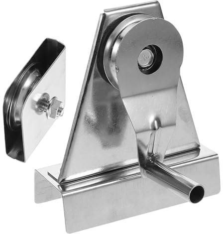 BUTIFULSIC Stainless Steel Flagpole Pulley System with Crank Handle Low Noise Bearing Tool for Outdoor Flag Raising Durable Flagpole Hardware Parts for Reliable Performance