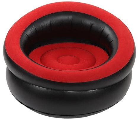 Restokki Aufblasbare Couch strömen Luftsofa Ergonomische schnelle Inflation tragbarer Stuhl Wohnzimmer Schlafzimmer Balkon Reise (Rot)