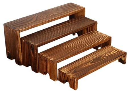 Duvcoywae Alzata in Legno | Display per Cupcake in Legno per Piano Cucina,4 Pezzi Mensole Tavolo Decorazione Casa per Cucina Top Buffet Dessert Stagionatura Profumi Campagna