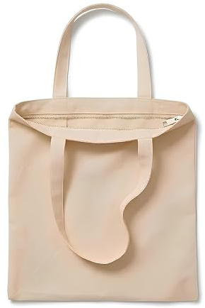 Pack De 1/3/9 Bolsas de Tela Con Cremallera, BEIG/NEGRO 35X40+30CM Gruesa 12A – Tote Bag De Calidad Premiun Reutilizable para Universidad, Trabajo, Compras y DIY