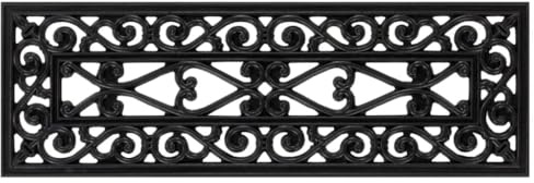 Generico Tappetino per Scale 5 Pezzi 25x75 cm Gomma Antiscivolo Nero, Coprigradino Decorativo 4 mm per Interni ed Esterni