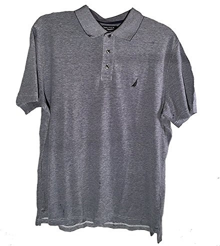 Nautica Men's Short Sleeve Knit Pique Polo Golf Shirt (Medium, Navy)