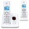 ALCATEL F530 Voice Duo - Telefono fisso cordless DECT con segreteria - Grande display retroilluminato - Vivavoce - Funzione blocco chiamate - 2 tasti di memoria diretta - 2 portatili - Bianco/Grigio