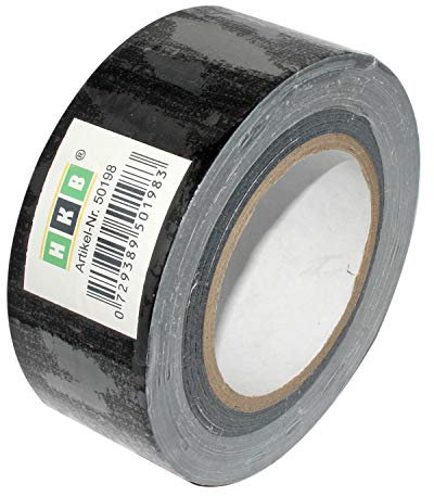 HKB ® 1 Rolle Panzerband Panzertape Klebeband Gewebeband Faser-Klebeband Gaffer-Tape Duct Tape, 50m X 50mm, schwarz, Hersteller HKB, Artikel-Nr. 50198
