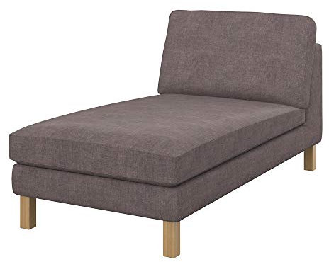 Soferia Überzug Kompatibel Mit Karlstad Freistehende Recamiere Sofasitzbezug Sitzkissenbezug Chaiselongue-Bezug Husse Wasserabweisend Fleckschutz Softi Braun